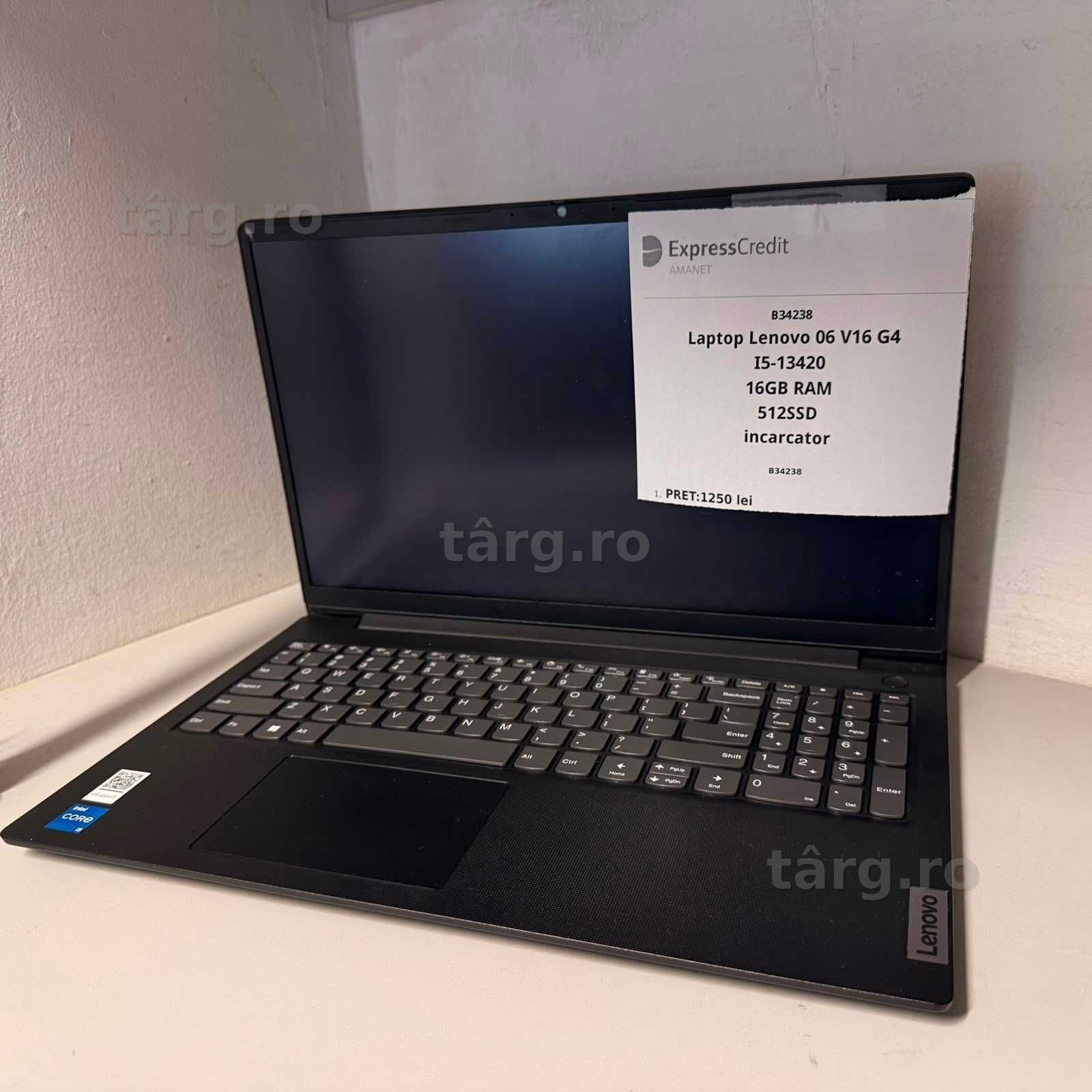 Laptop Lenovo V16 G4 i513420, 16GB RAM, 512SSD (AG15 Gara 1 B34238.1) Garantie 2 ani!
