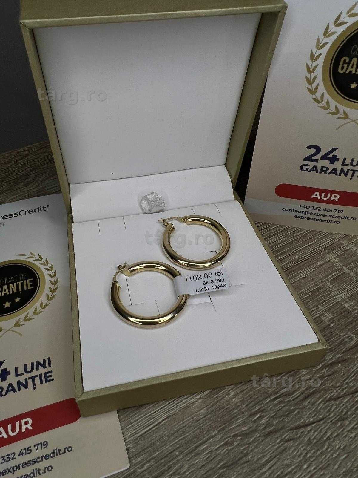 (AG42) Cercei aur 8k 3.39g b13437 - Garantie 2 ani!
