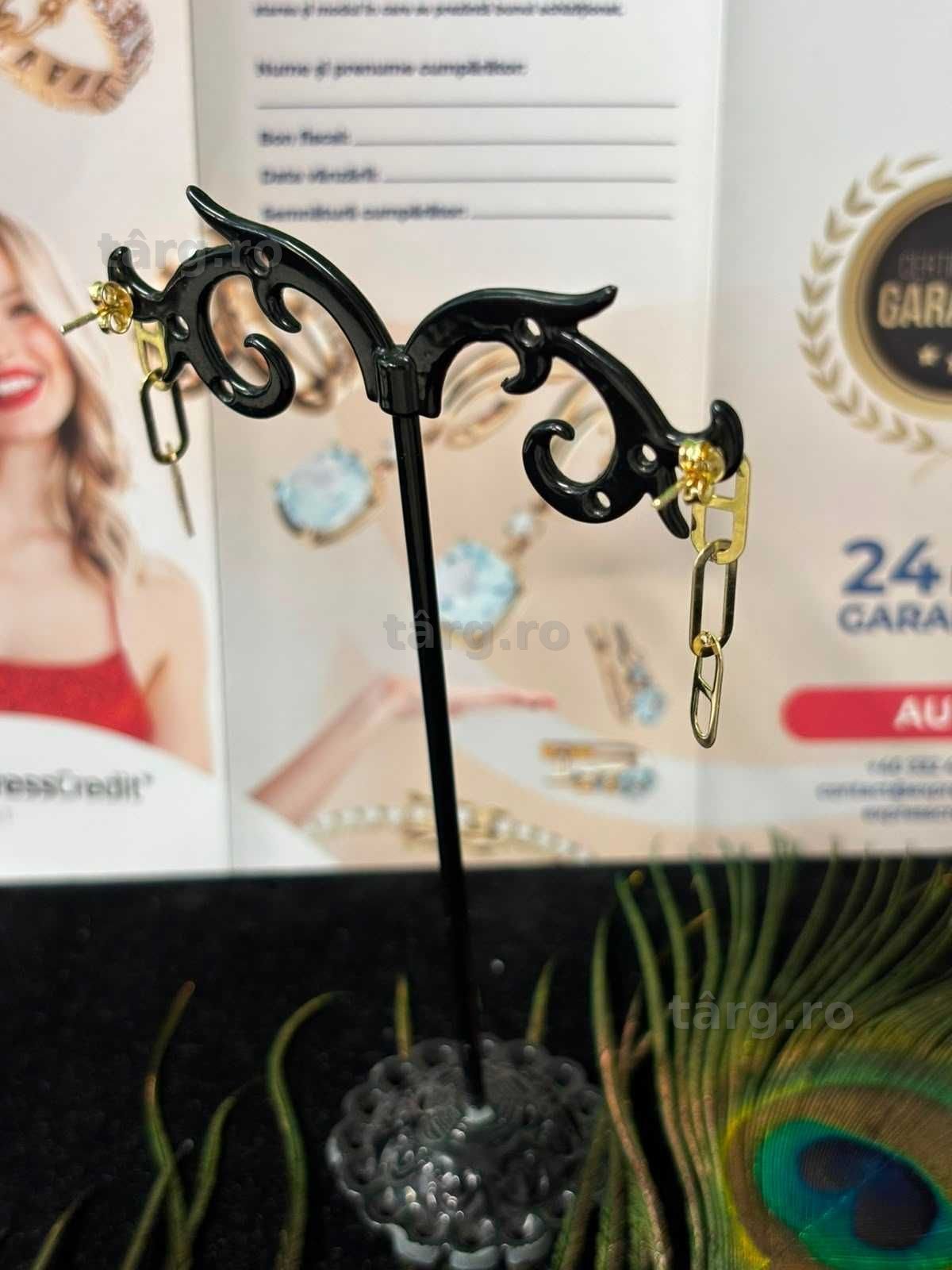 Cercei aur 14k 1.15g (B.61480-Tatarasi) Garantie 2 ani-575 lei 2