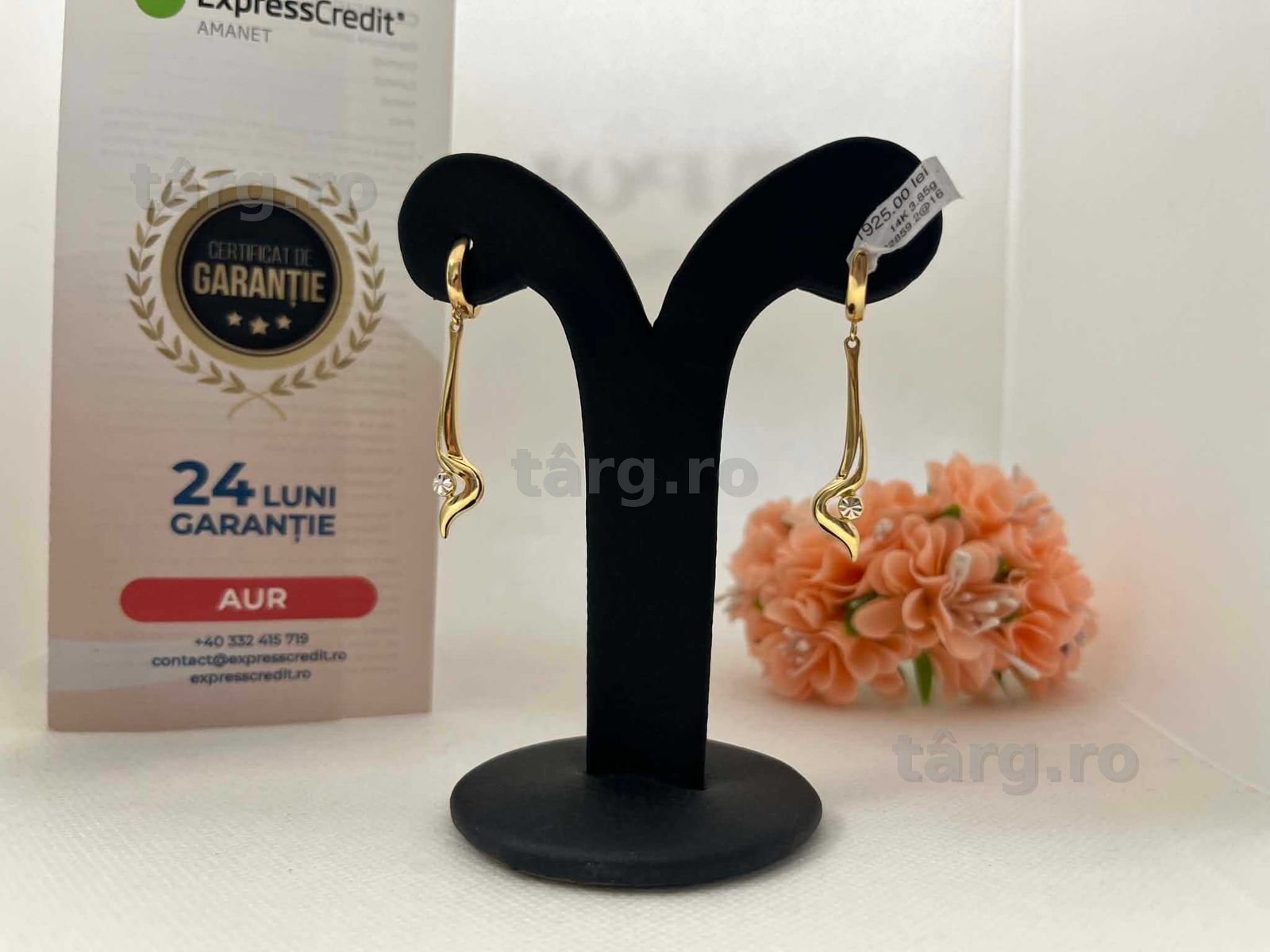 Cercei Aur 14k 3.85g (AG16 Moldova b32859.2)-Garantie 2 ani!