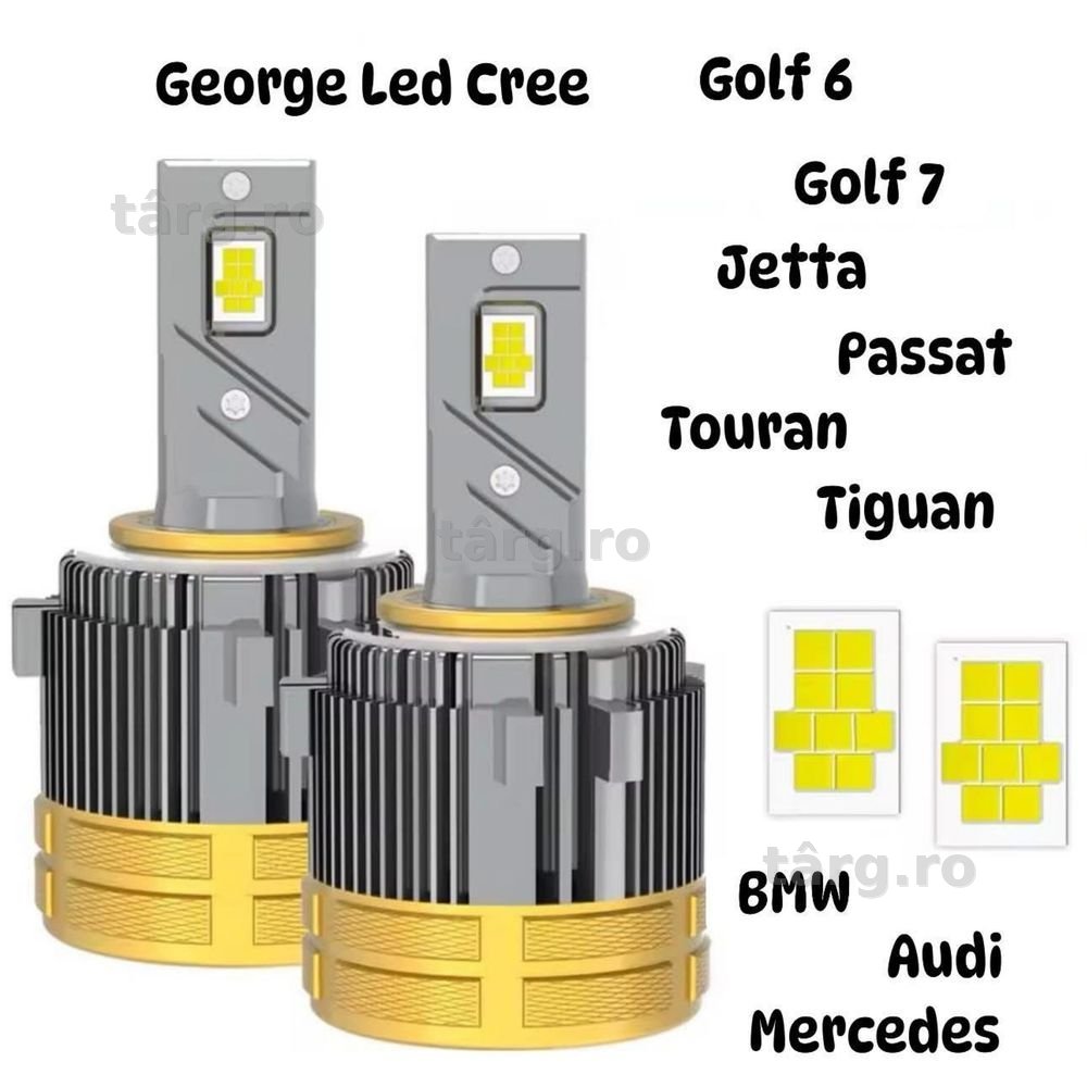 Becuri Led  H7 Dedicate Golf 6,7 Cu Canbus 380W/36000Lm/6000K
