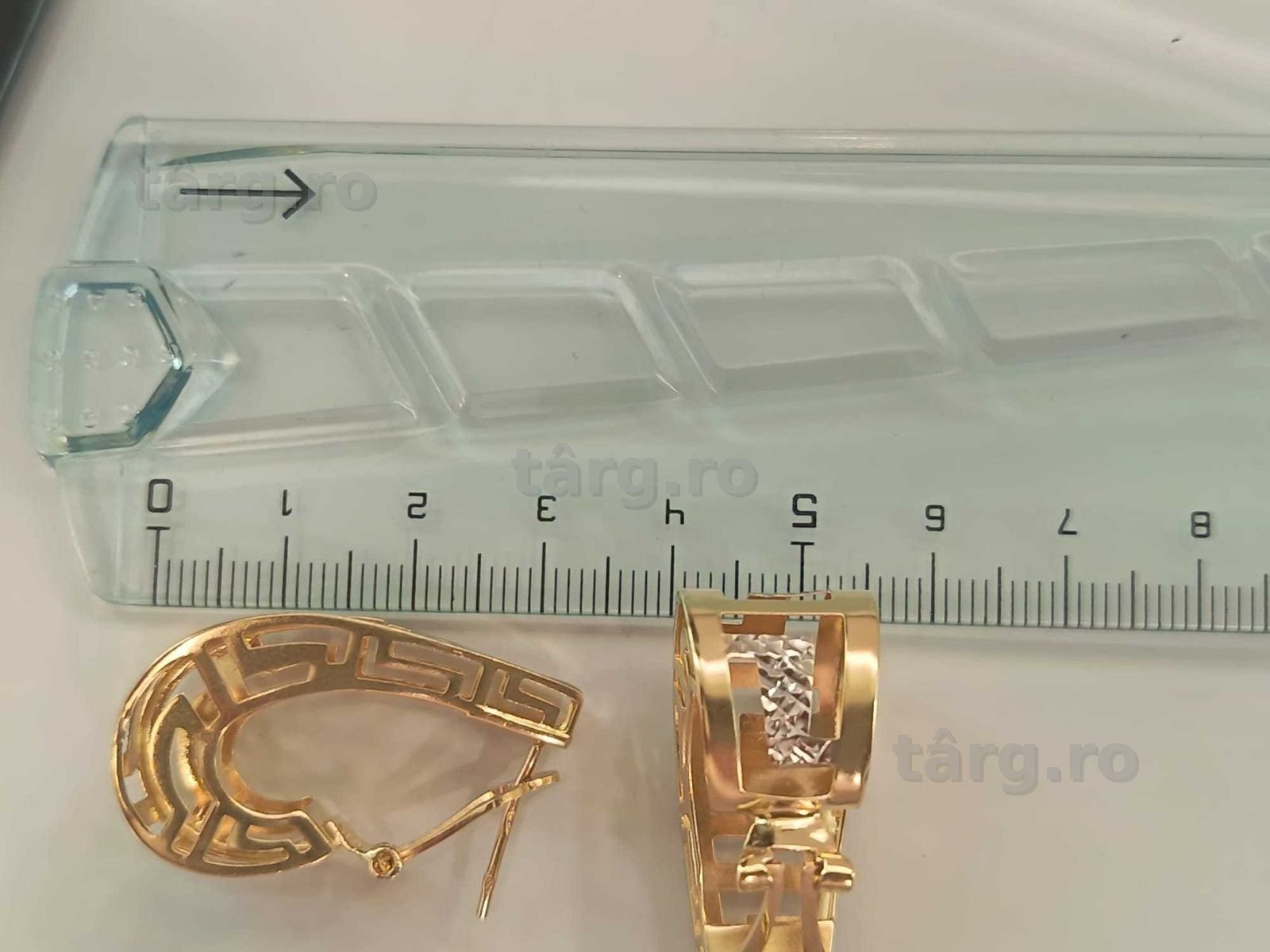 (AG41) Cercei aur 14K B5973 - Certificat de garantie! Ridicare din agentie! 3