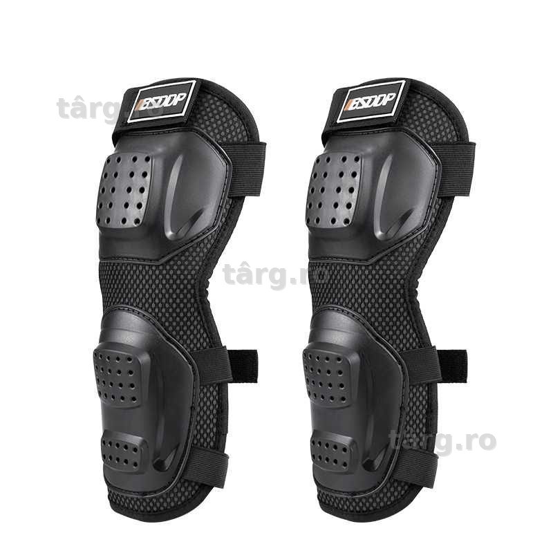 Set Protectii Moto pentru Genunchi si Coate, Usoare, Confortabile, Pentru Moto, Scuter, Bicicleta Negru 3