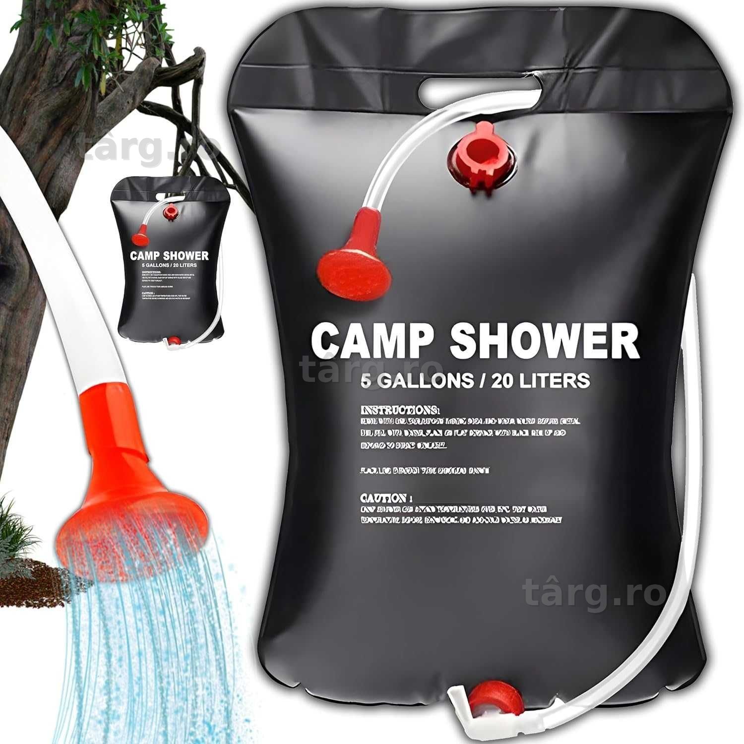 Dus solar portabil 20L pentru camping plaja gradina incalzire solara