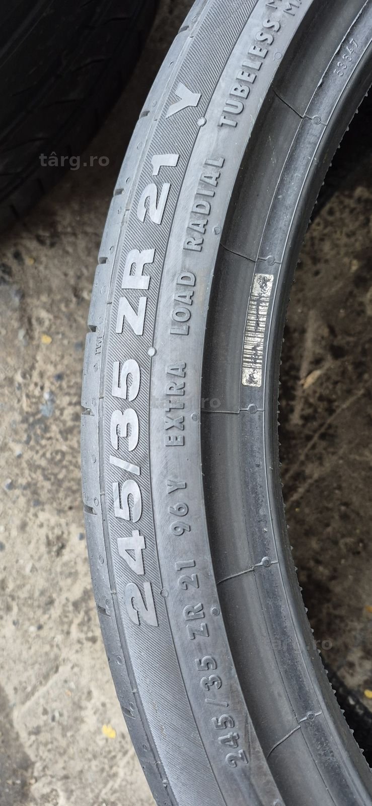 4 anvelope vara Continental,fata 245/35/21,spate 285/30/21.Pret/bucata 6
