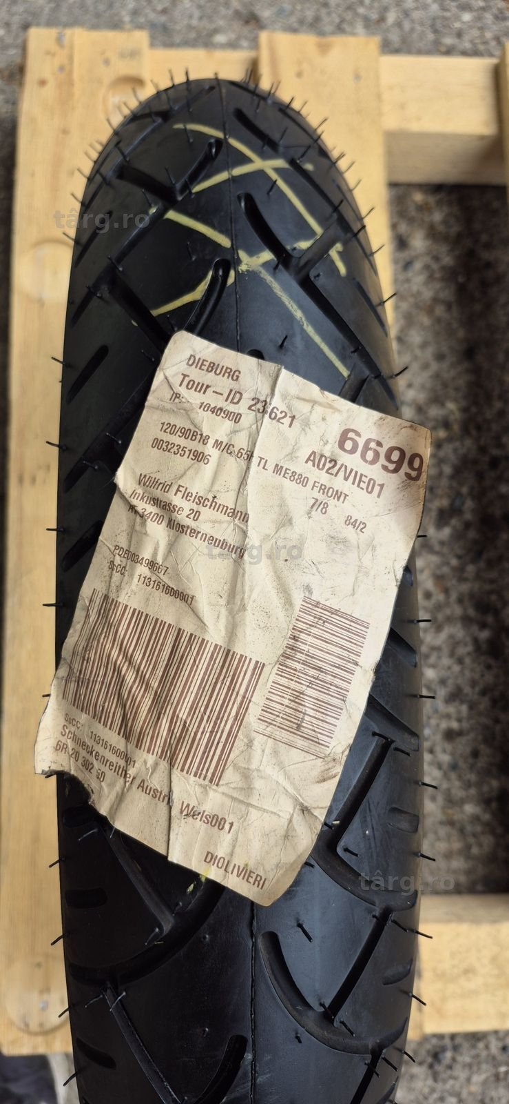 O anvelopa moto noua Metzeler 120/90 B18 M/C,dot 2018. 2