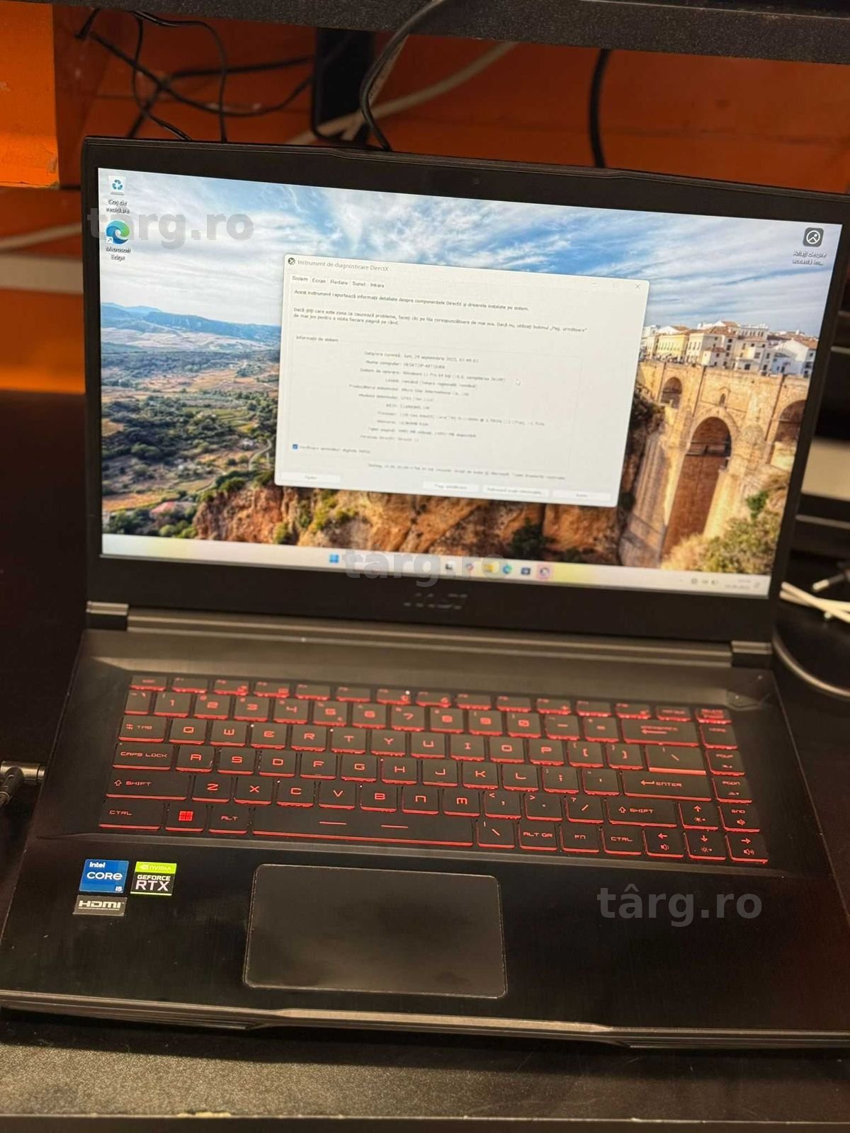 HOPE AMANET P2 -Laptop MSI GF63 /i5 gen 11 / 16gb Ram/ Geforce Rtx3050