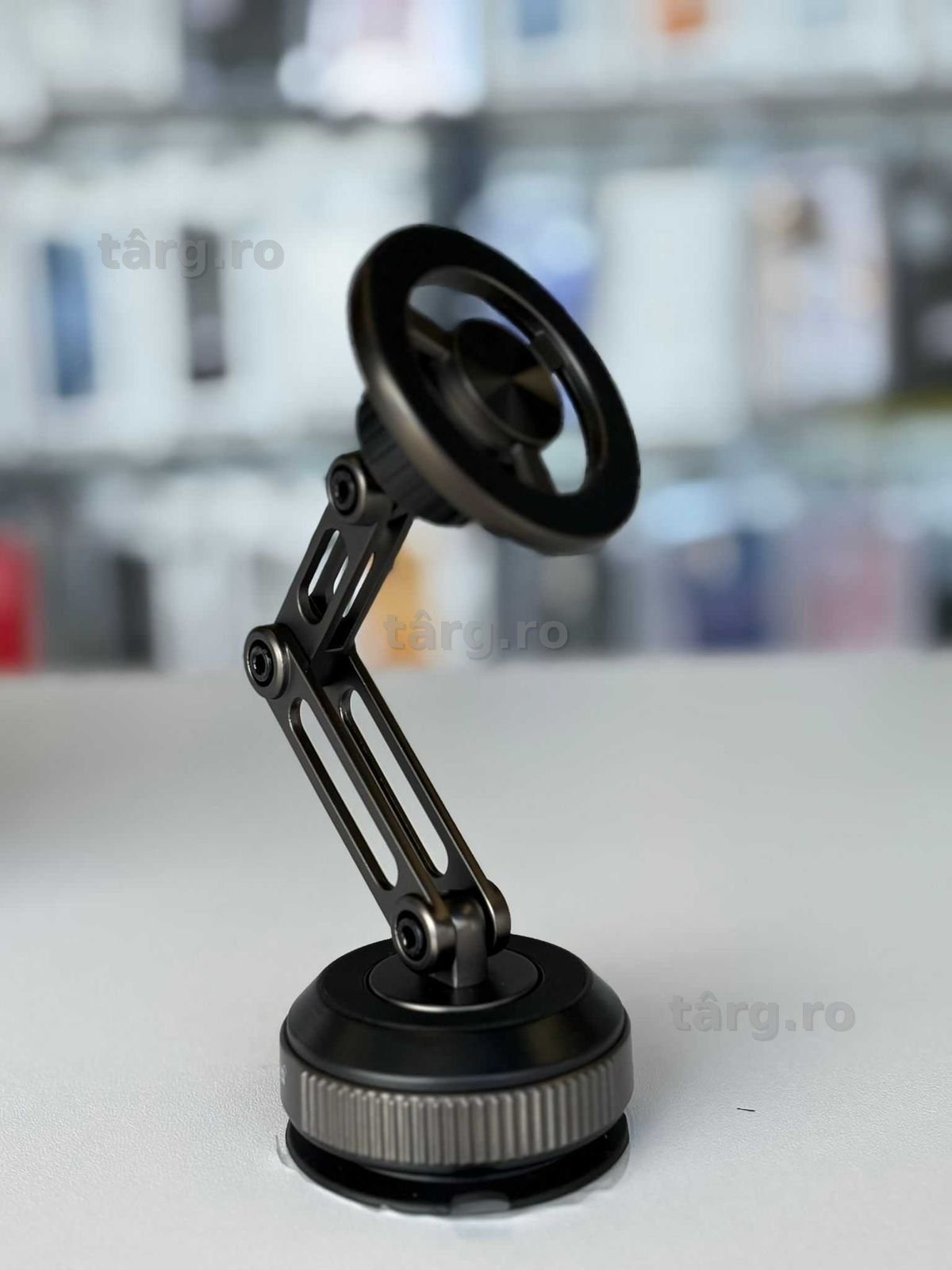 Suport auto magnetic cu vacuum, fixare puternica 3