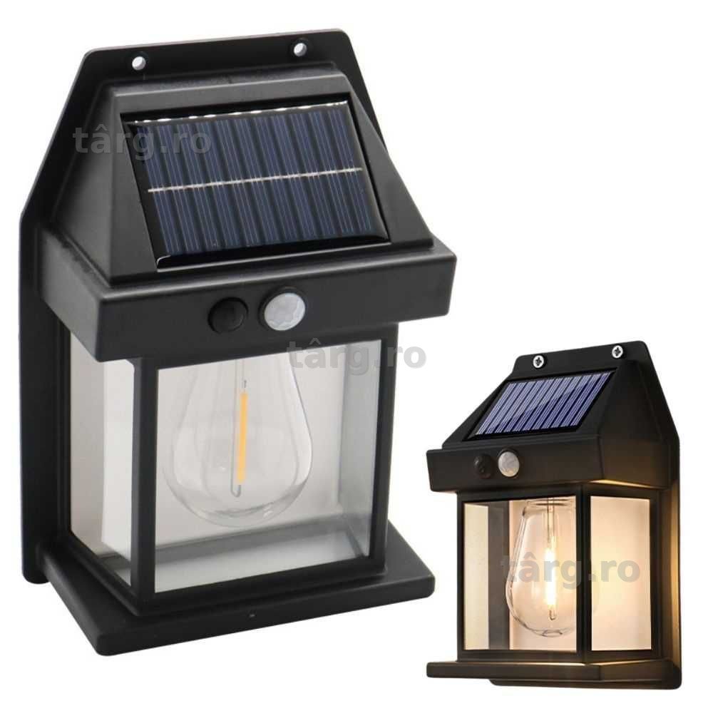 Lampa solara cu senzor de miscare si 3 moduri de iluminare 600 lumeni