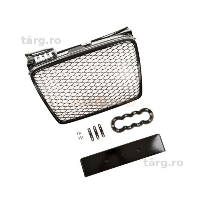 Grila Audi A4 B7 model RS negru lucios