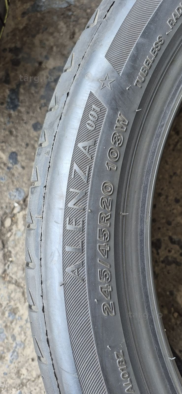 4 anvelope vara Bridgestone,fata 245/45/20,spate 275/40/20,dot 2023.Pret/bucata. 5