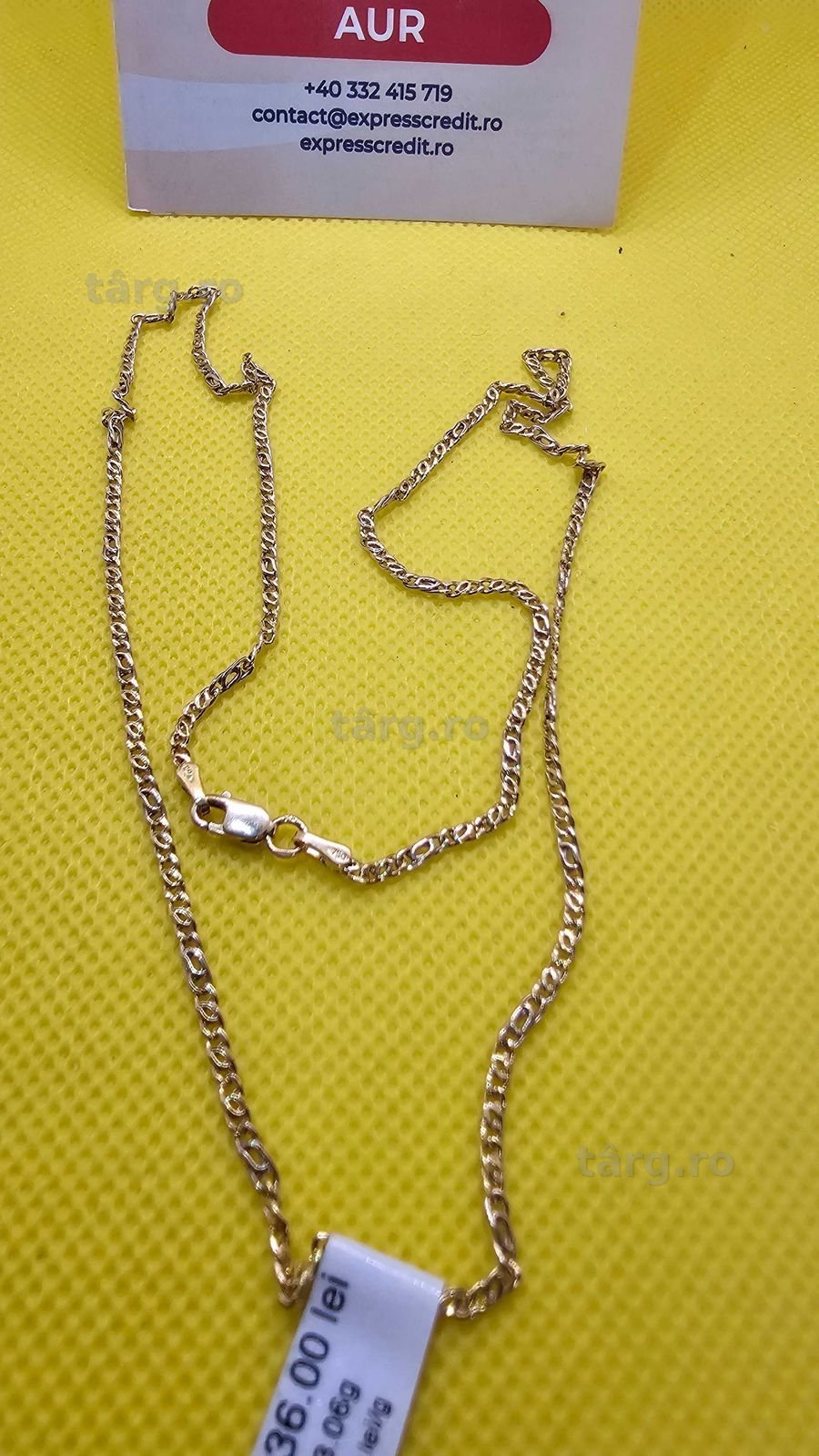 Lant aur 18k (Ag 29 Siraj ) B34076 / Garantie 2 Ani !! 2