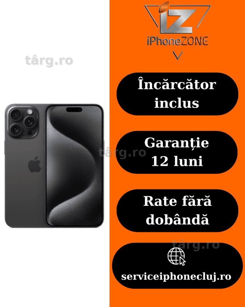 iphone 15 pro max 256gb 100% garantie Rate - zonemag.ro