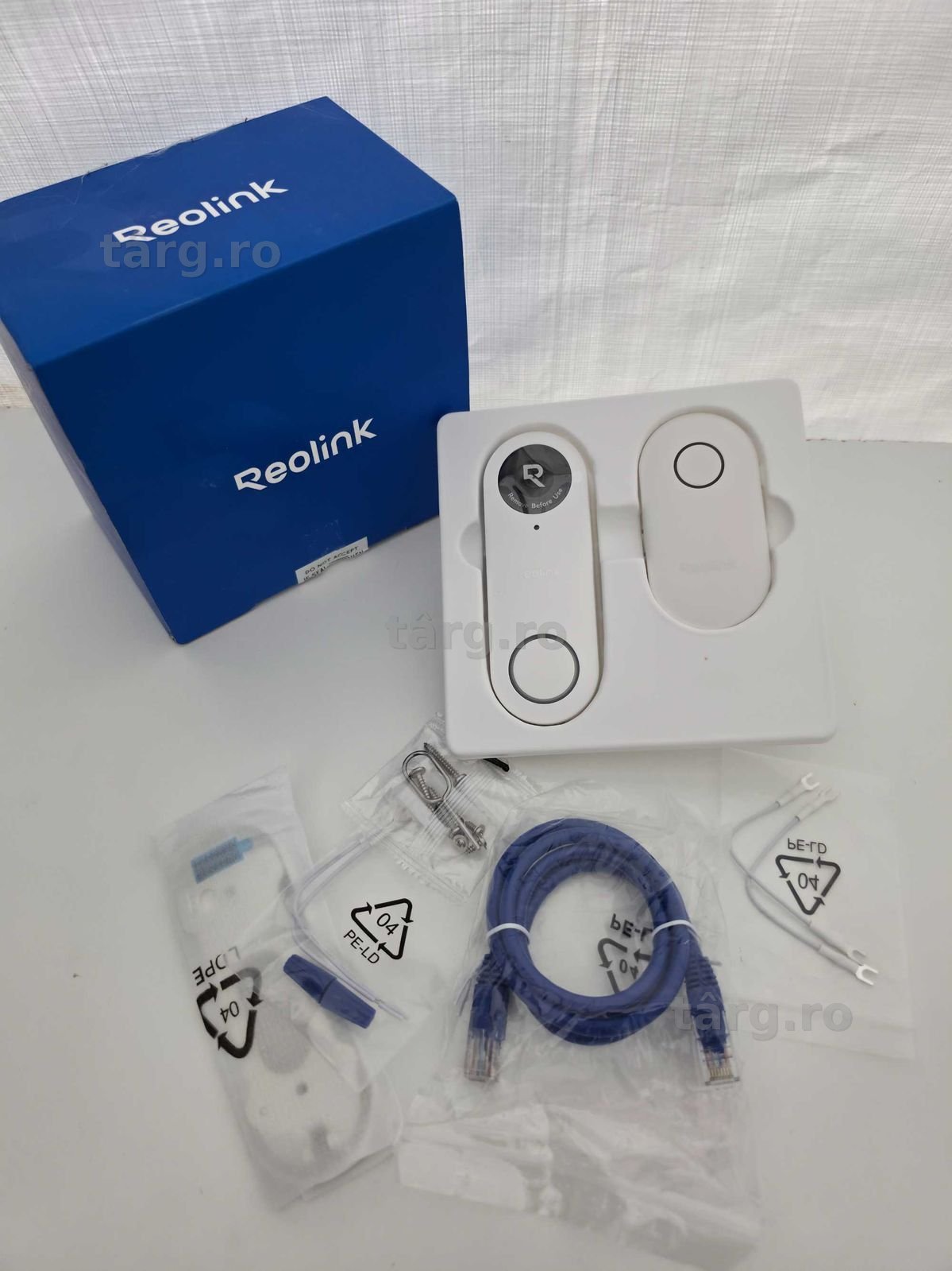 Sonerie Videointerfon Reolink D340P, vedere nocturna, camera 5MP PoE