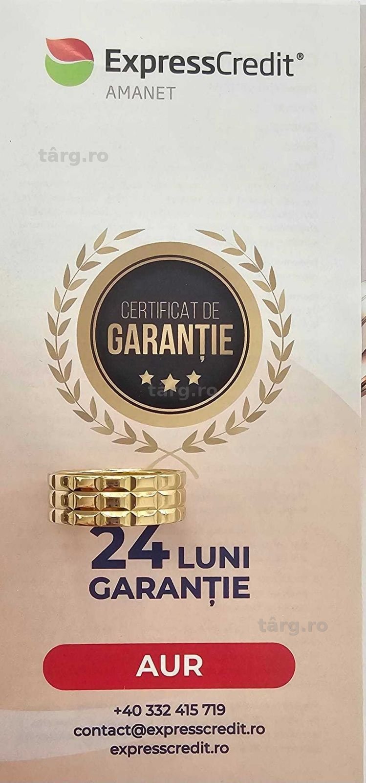 Verigheta Aur 14K 7.29g(AG35 B:35237.1) Garantie 2 Ani!