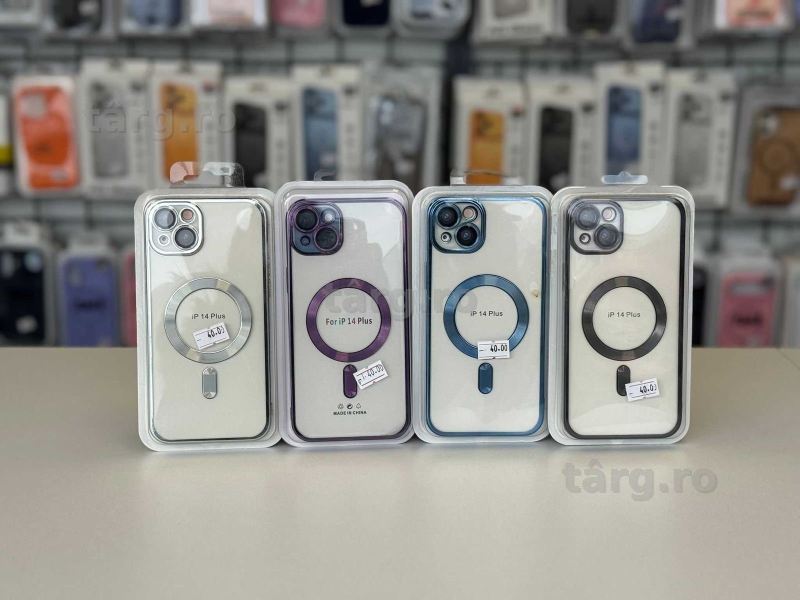 Husa TPU Luxury MagSafe , folie, cablu, incarcator iPhone 14 Plus