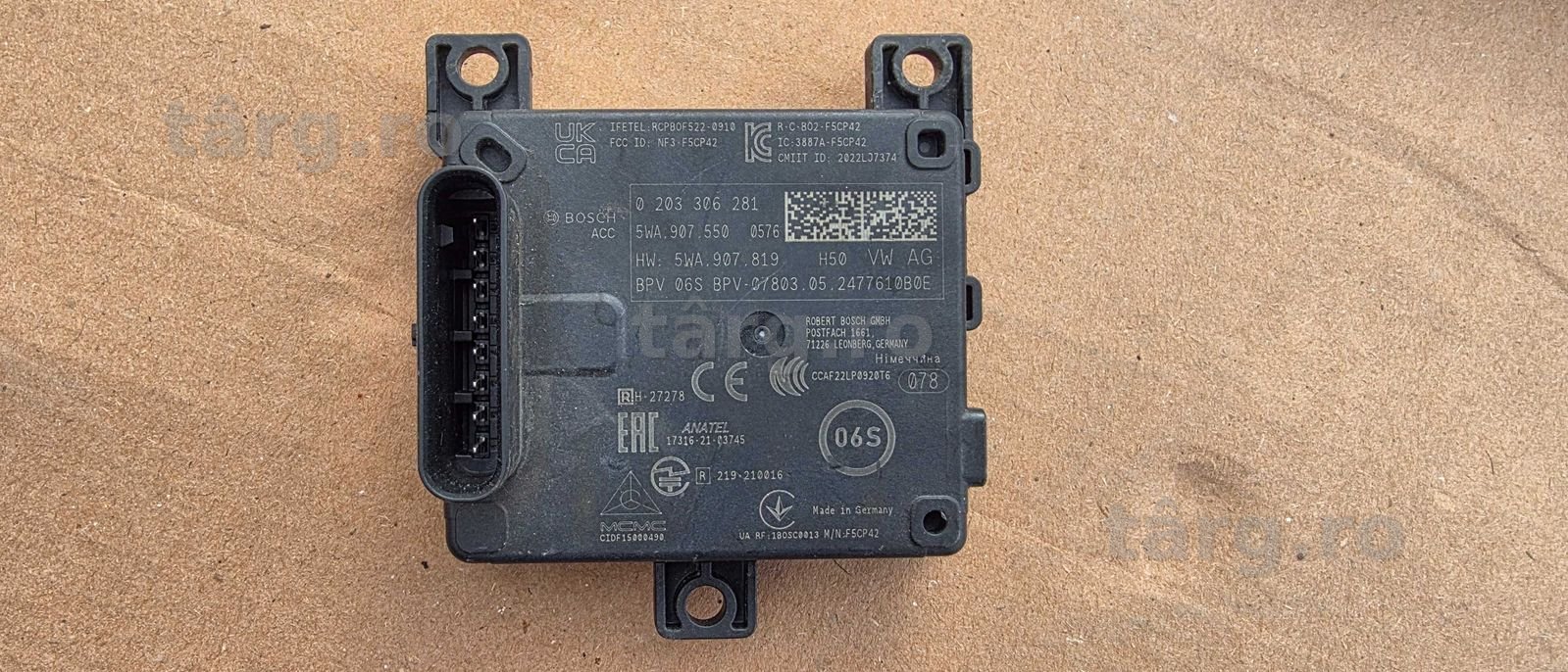Senzor radar Vw Golf 8 / Skoda Octavia 4 2020 / 2021 / 2022 2023