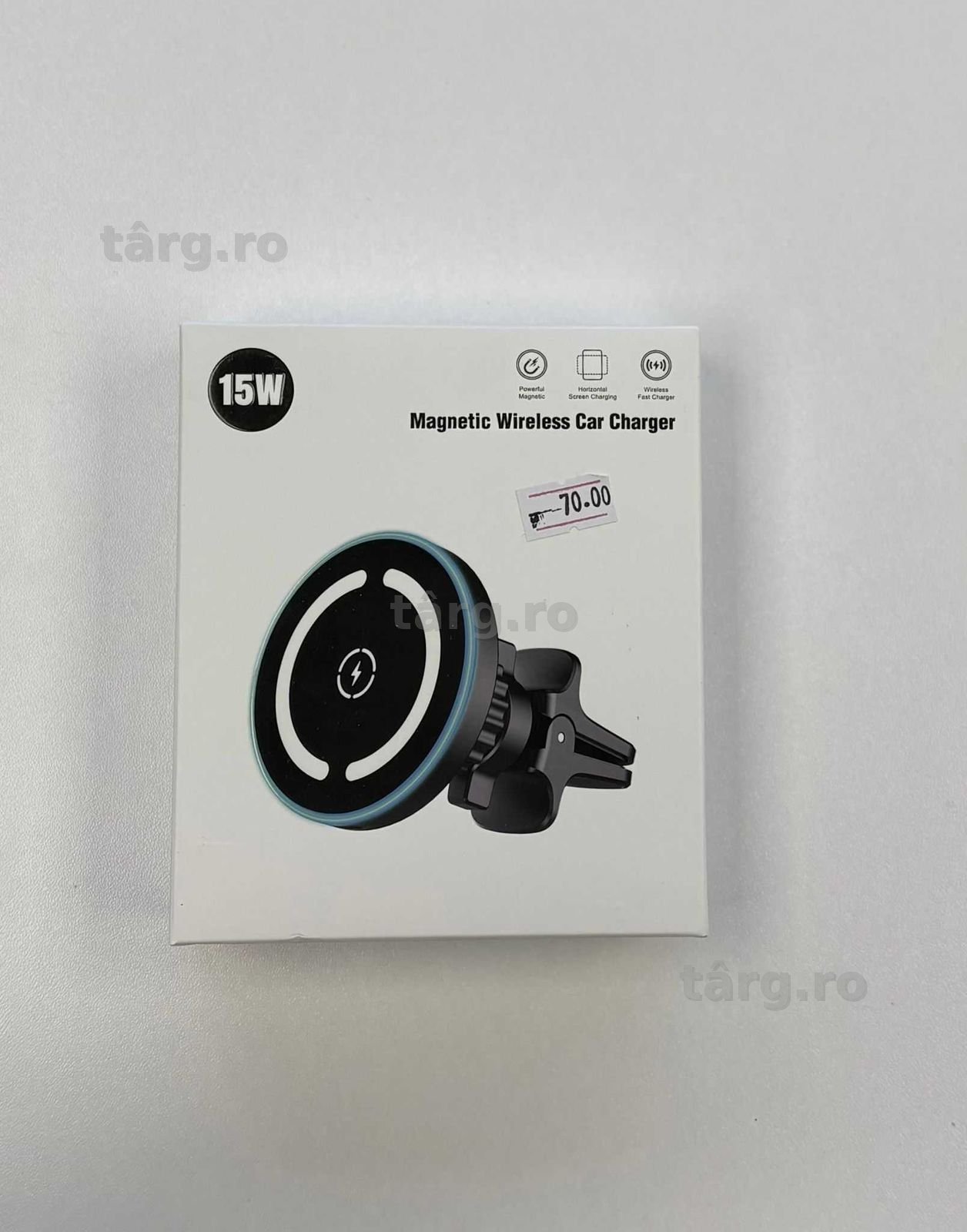 Incarcator/Suport Magsafe cu incarcare wireless, 15W, Negru 2
