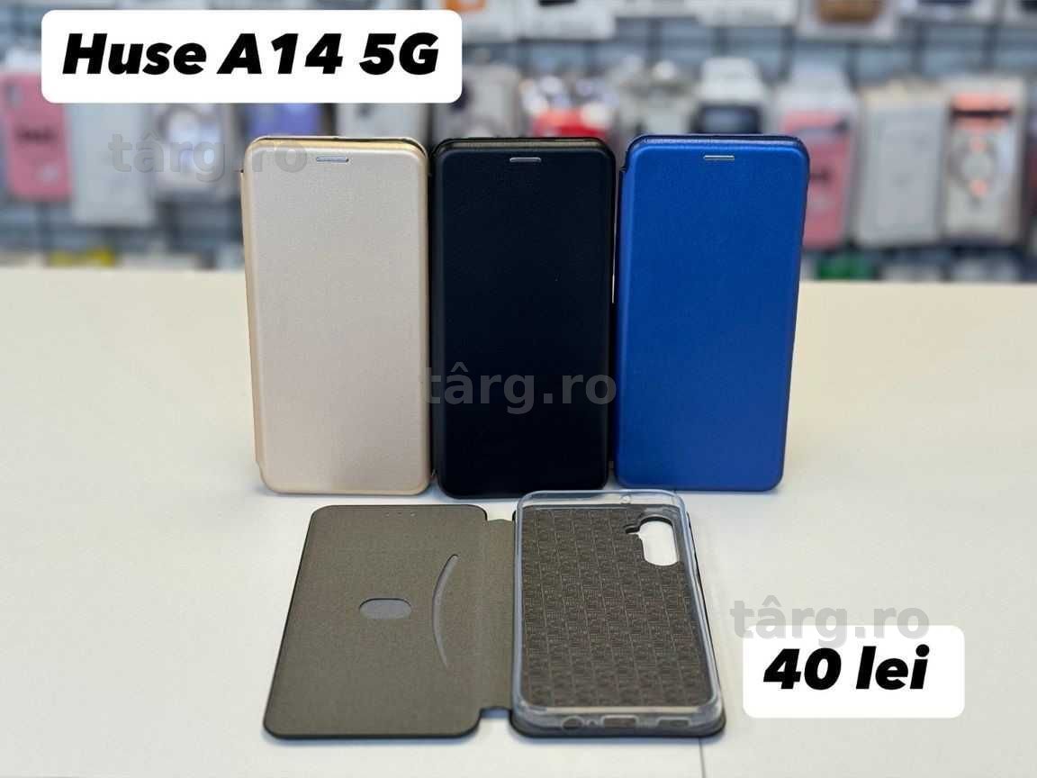 Husa tip carte , folie, cablu, incarcator Samsung A14 5G 2