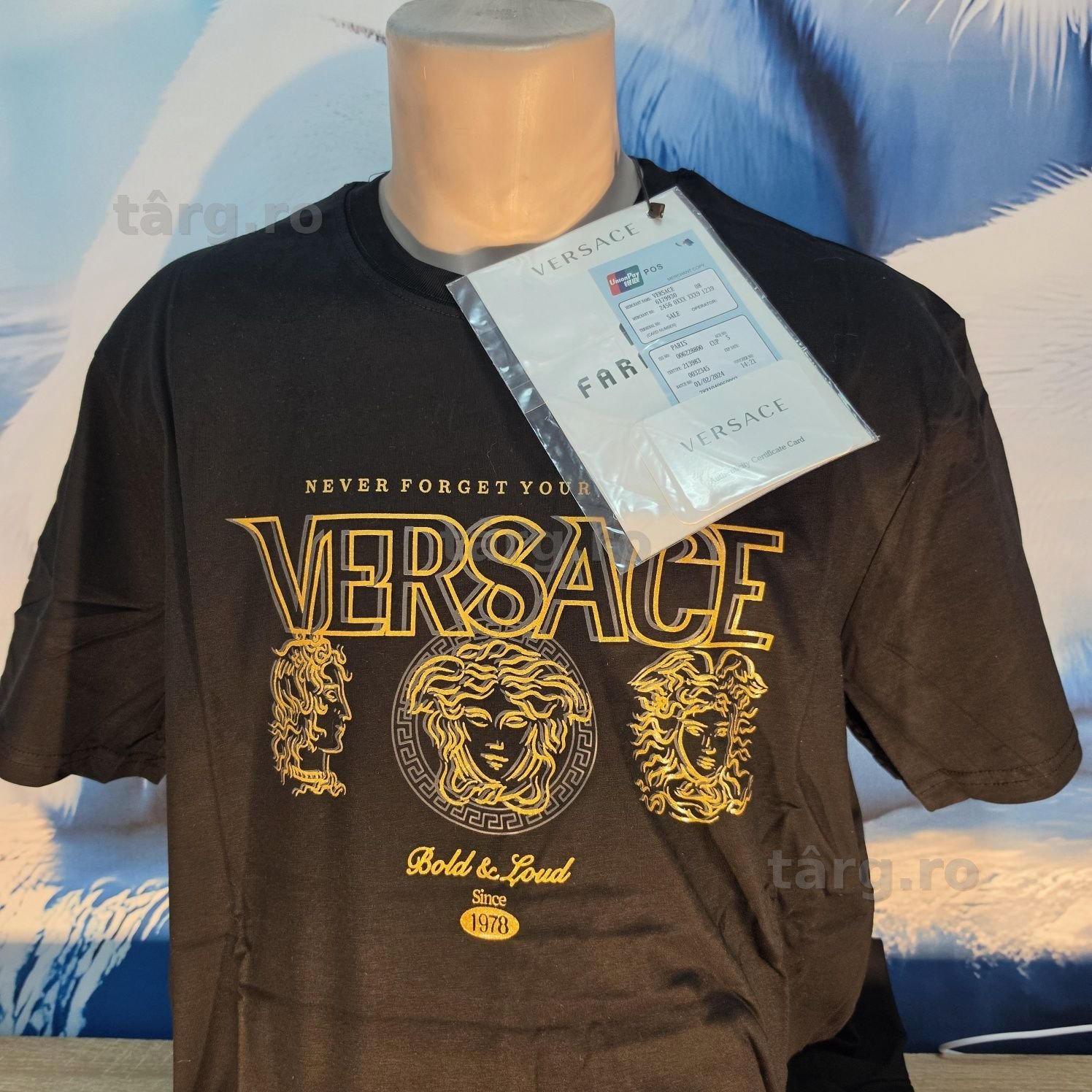 Tricou Versace, negru, marimea L