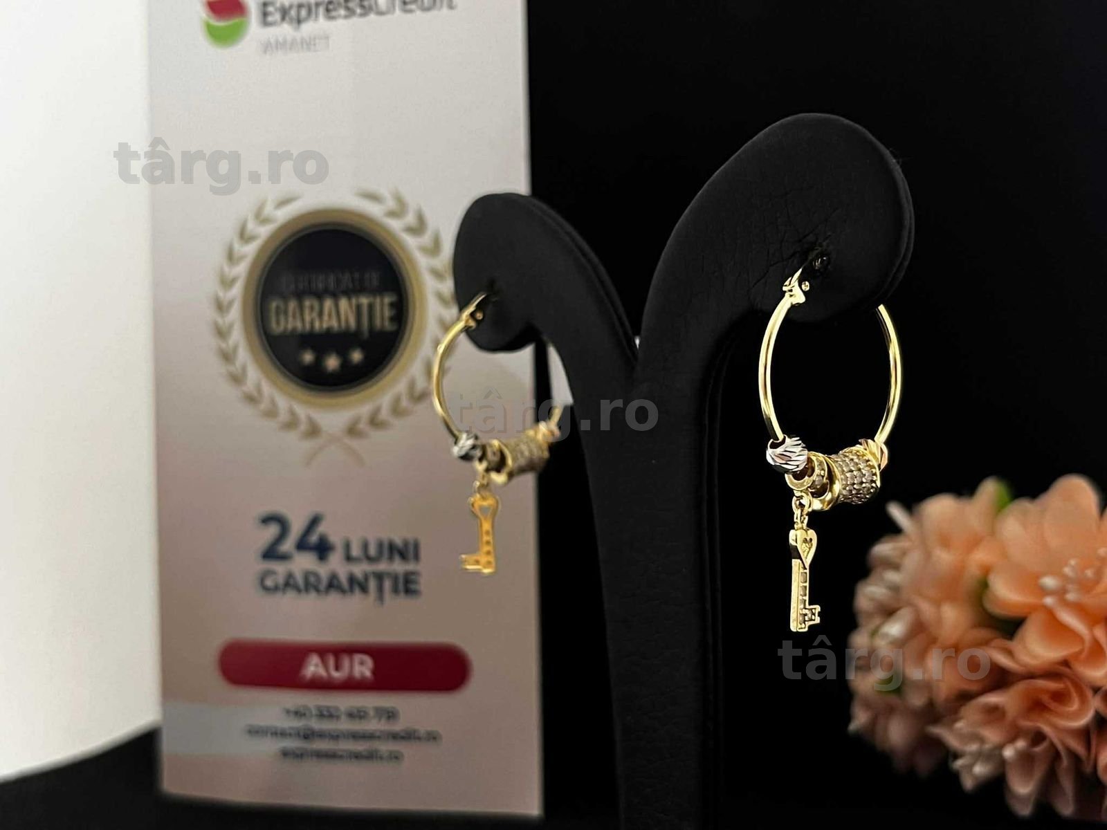 Cercei Aur 14k 4.78g (AG16 Moldova b32524)-Garantie 2 ani! 2