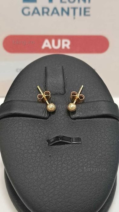 Cercei aur 18K 0.95gr (Ag24 Harlau B.45408.1) - Garantie 2 ani!