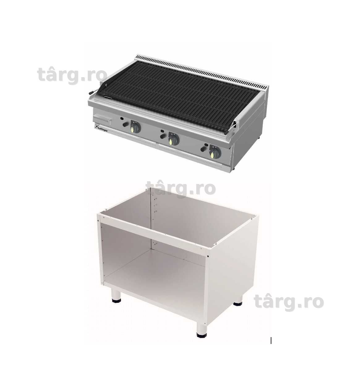 KaliteGaz - Gratar roca vulcanica GAZ 1200x700x850mm h (putere 27 kW)