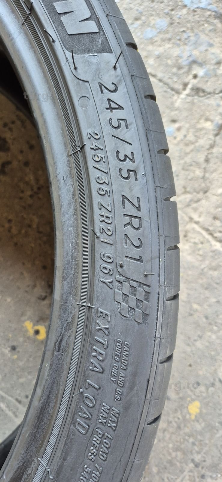 2 anvelope vara 15% uzura Michelin 245/35/21,dot 2023.Pretul este pe bucata. 5