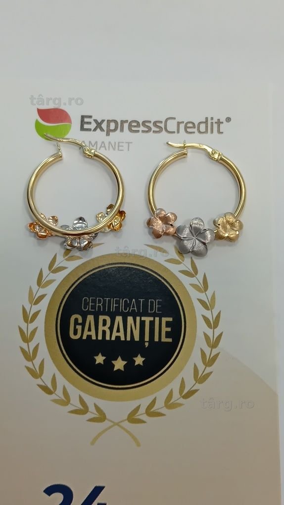 Cercei aur 14k Ag20 Dancu b30043 Garanție 2 ani 5