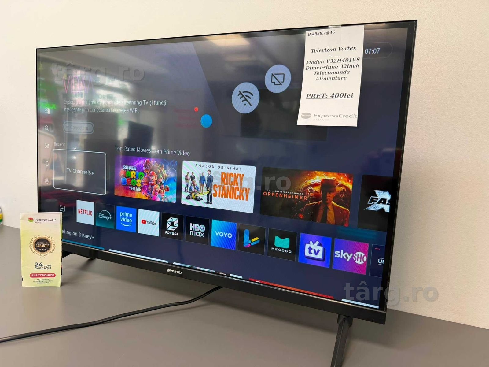 [AG46] Televizor vortex smart 32" B.4928 (Doar ridicare din Agentie) 3
