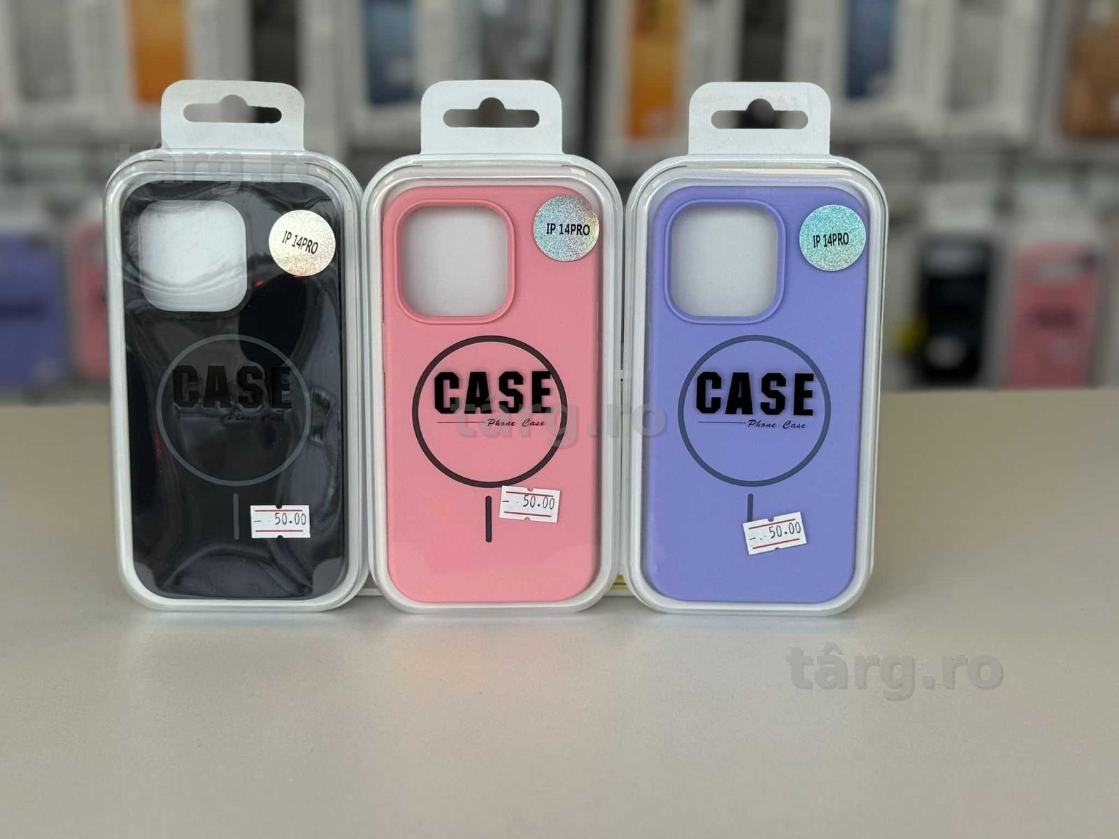Husa silicon cu MagSafe, folie, cablu, incarcator iPhone 14 Pro