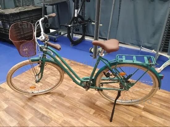 Bicicletă de oraș Elops 520 cadru jos verde - (SecondHand) Decathlon