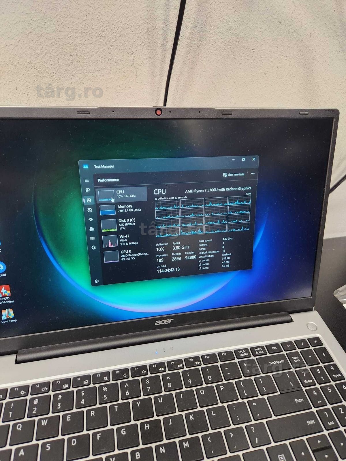 Hope Amanet P5   Laptop Acer Aspire Lite 15 /Ryzen 7   16gb/512 gb 5