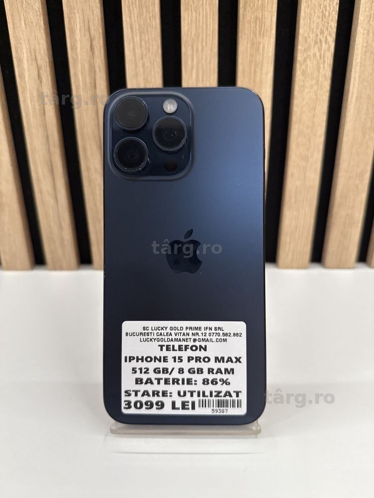 Iphone 15 Pro Max 512Gb/86% Baterie GARANTIE/FACTURA #59387