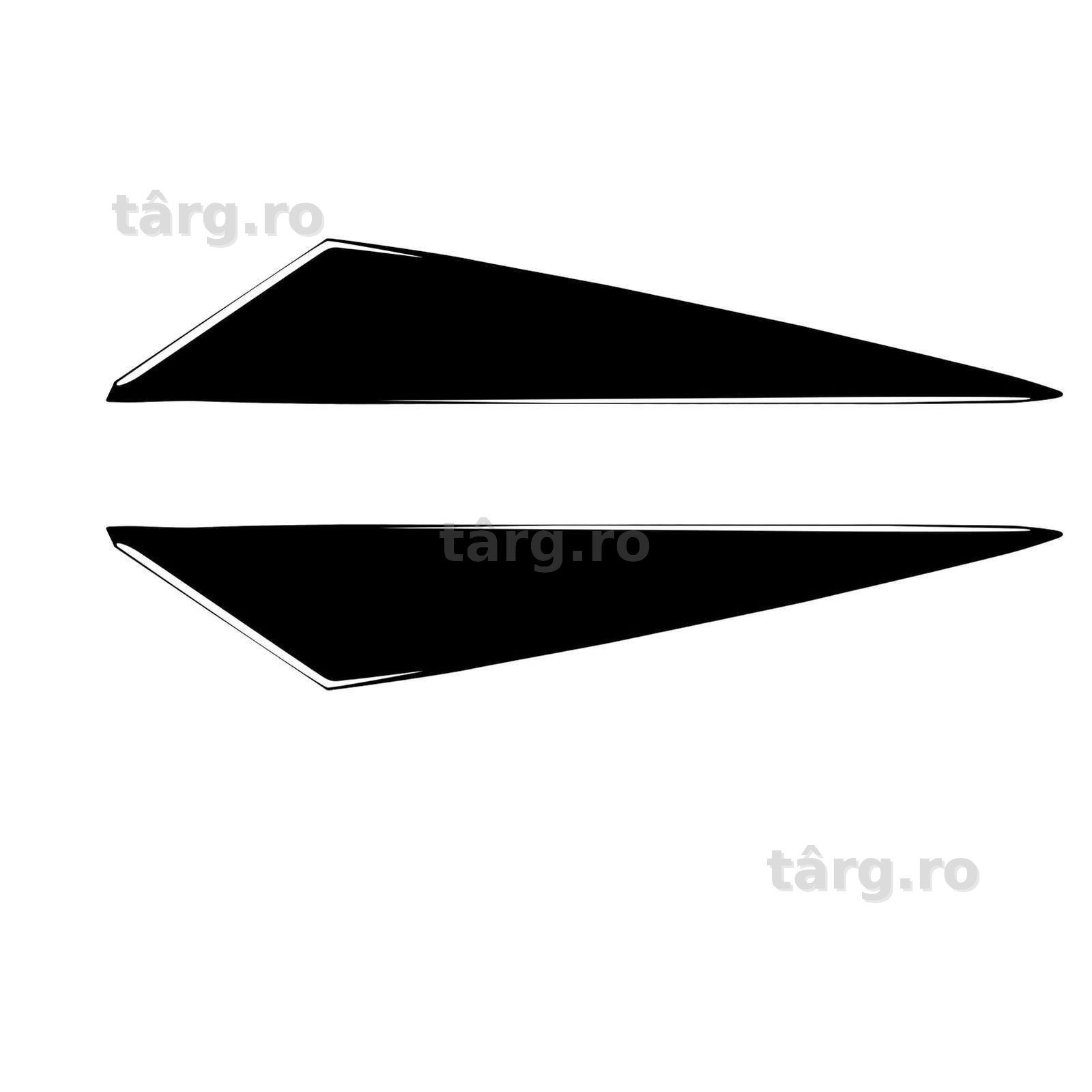 Set 2 Pleoape Faruri Far Adeziv BMW X1 E84 2009 - 2014, Negru Lucios