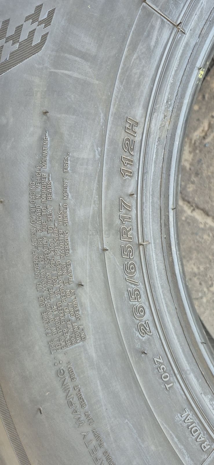 4 anvelope vara Bridgestone 265/65/17,dot 2020.Pretul este pe bucata. 6