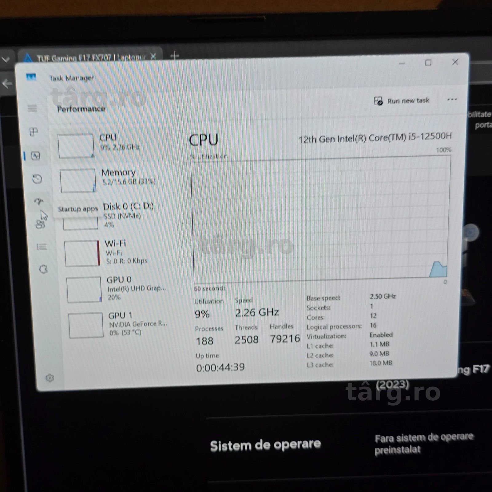 Hope Amanet P8 Asus TUF F17 I5 12500H / 16GB Ram / RTX 3050 4GB 3
