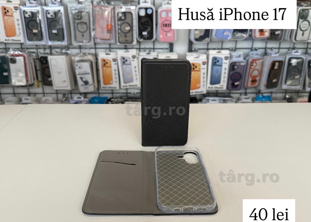 Husa tip carte - piele ecologica - iPhone 17 2