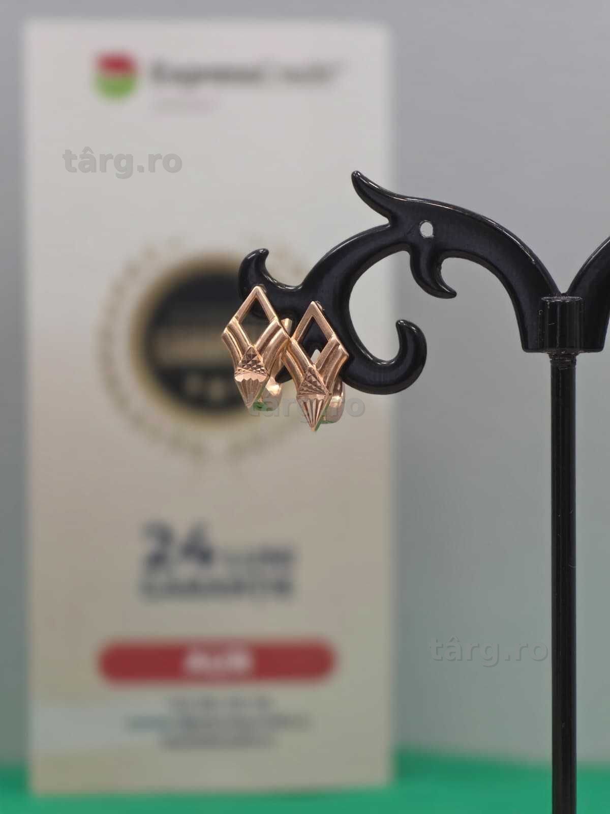 Cercei aur 14K 1.80g [Ag45 Bacau1 B.35040.6.35]