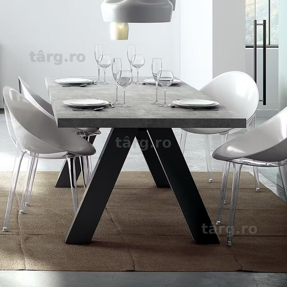 Masa gri antracit de 200/100cm din MDF
