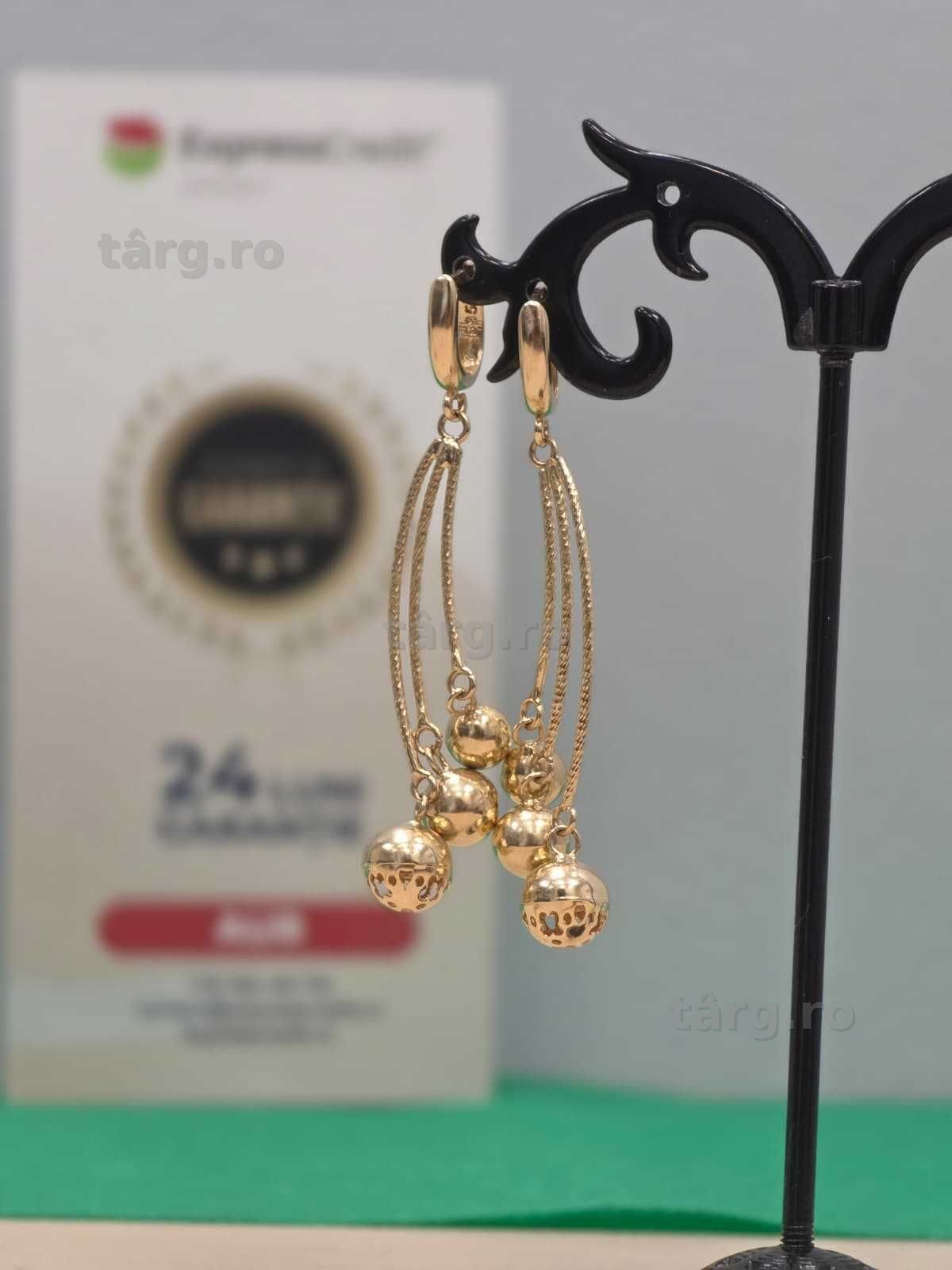 Cercei aur 14K 5.89g [Ag45 Bacau1 B.34601.1.35]