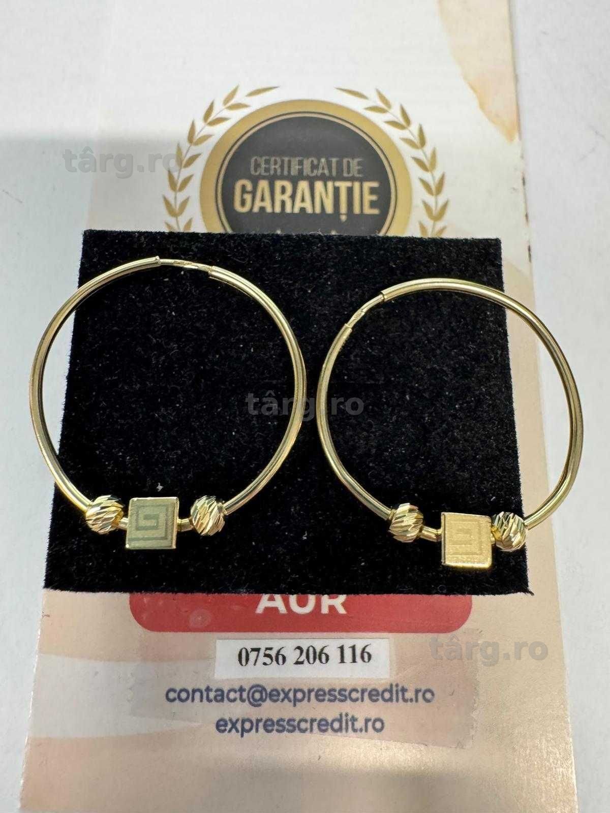 Cercei din aur 14k (70011.1/ 10 Pacurari 1) garantie 2 ani! 3