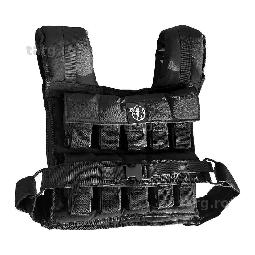 Vesta cu greutati, 30 KG, negru, Gorilla Sports