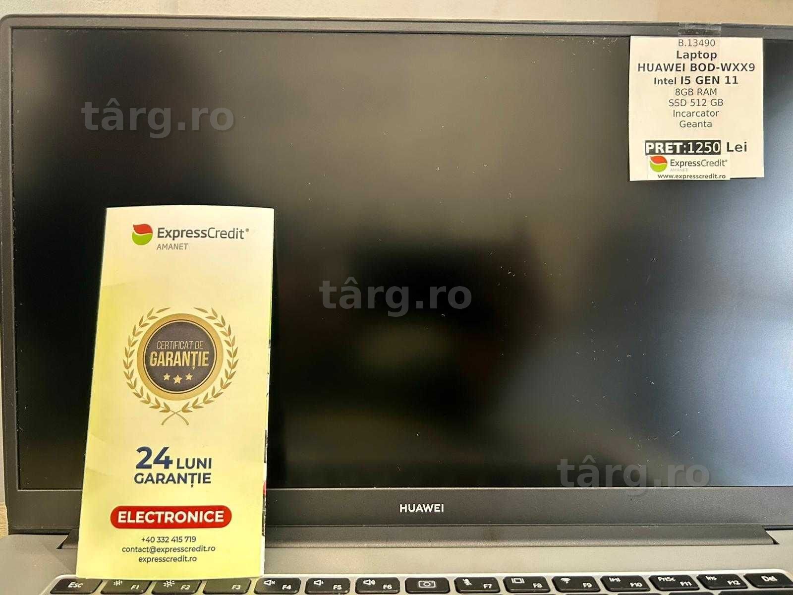 Laptop Huawei Intel I5 gen. 11 8/512Gb SSD Model BOD-WXX9 (Ag42 Mall Roman b13490) - Garantie 2 ani! 2