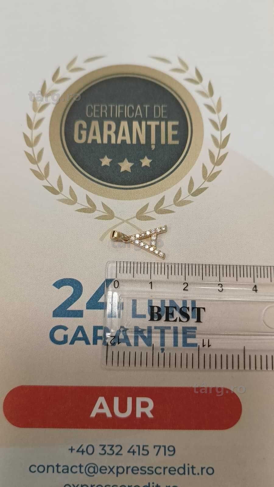[AG24 Harlau B.45897.1] Pandantiv aur 14k 0.78gr - Garantie 2 ani! 4