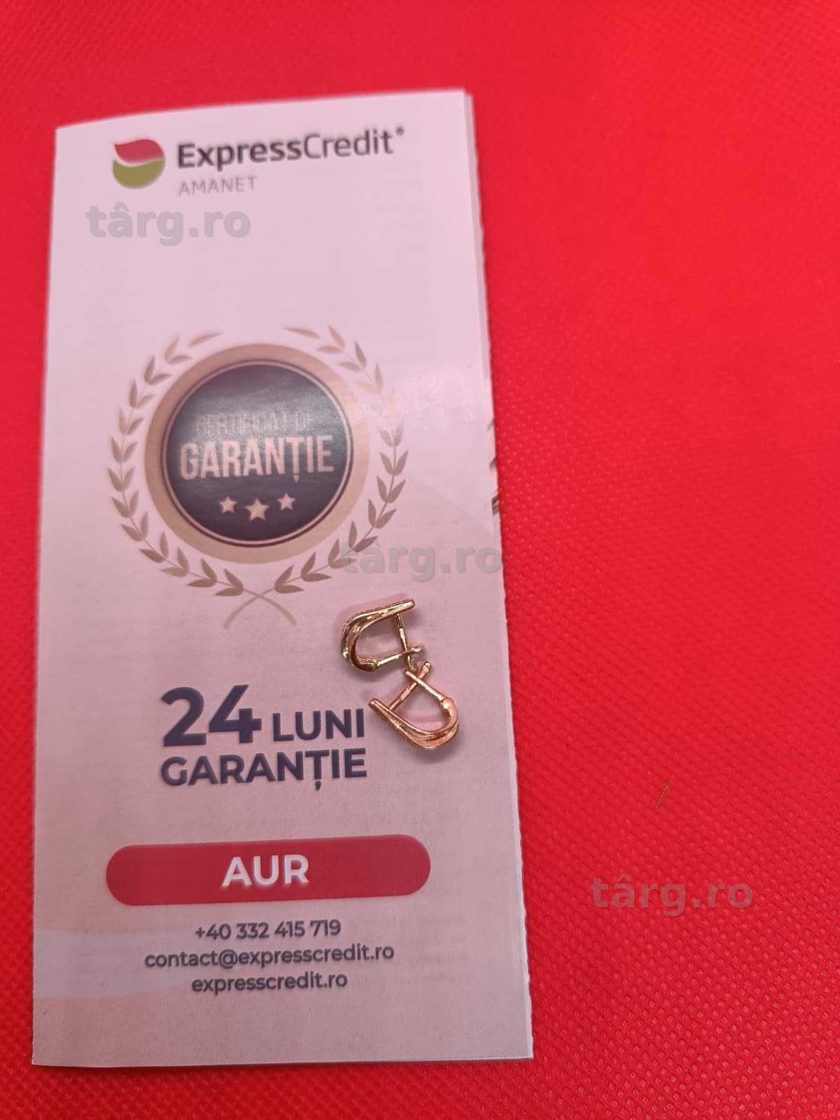 Cercei copii aur 14K 1.88g (Ag16 Moldova b33171.4) - Garantie 2 ani! 2
