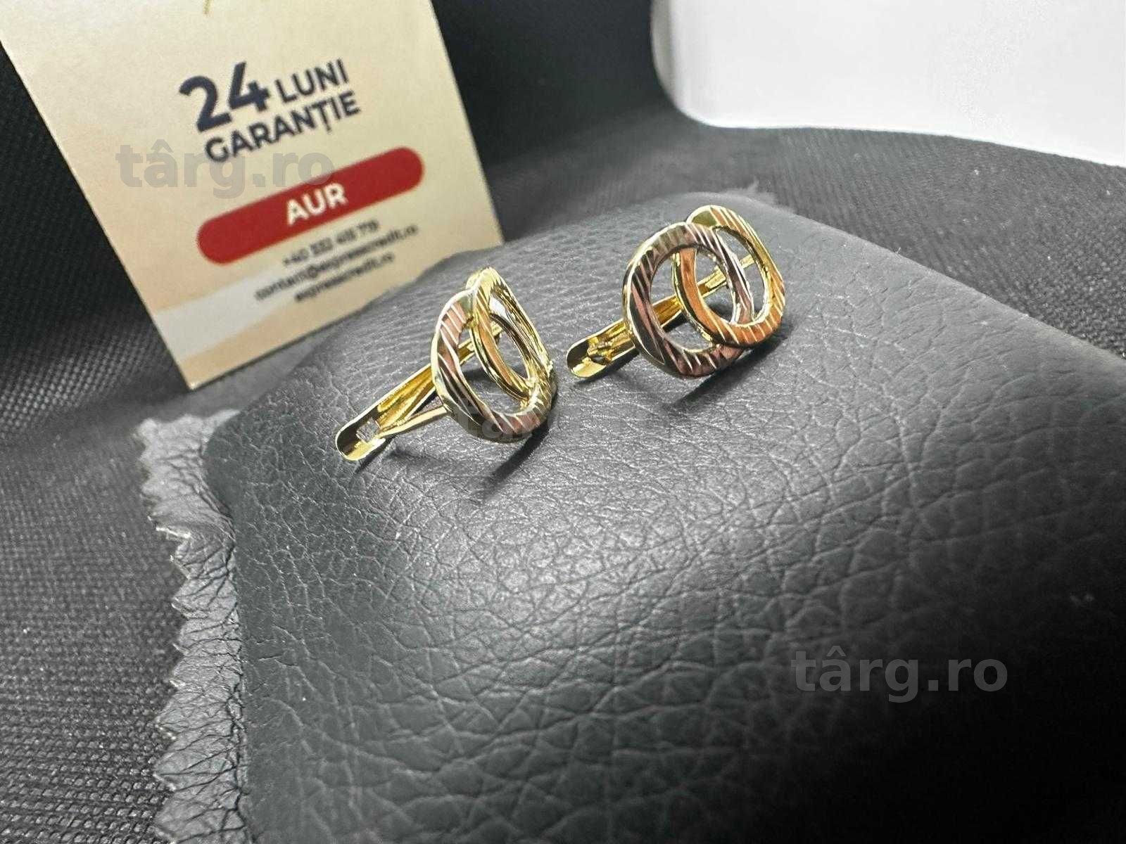 Cercei aur 14k 1.59g (Ag29 Siraj B.34191.1) Garantie 2 ani! 3