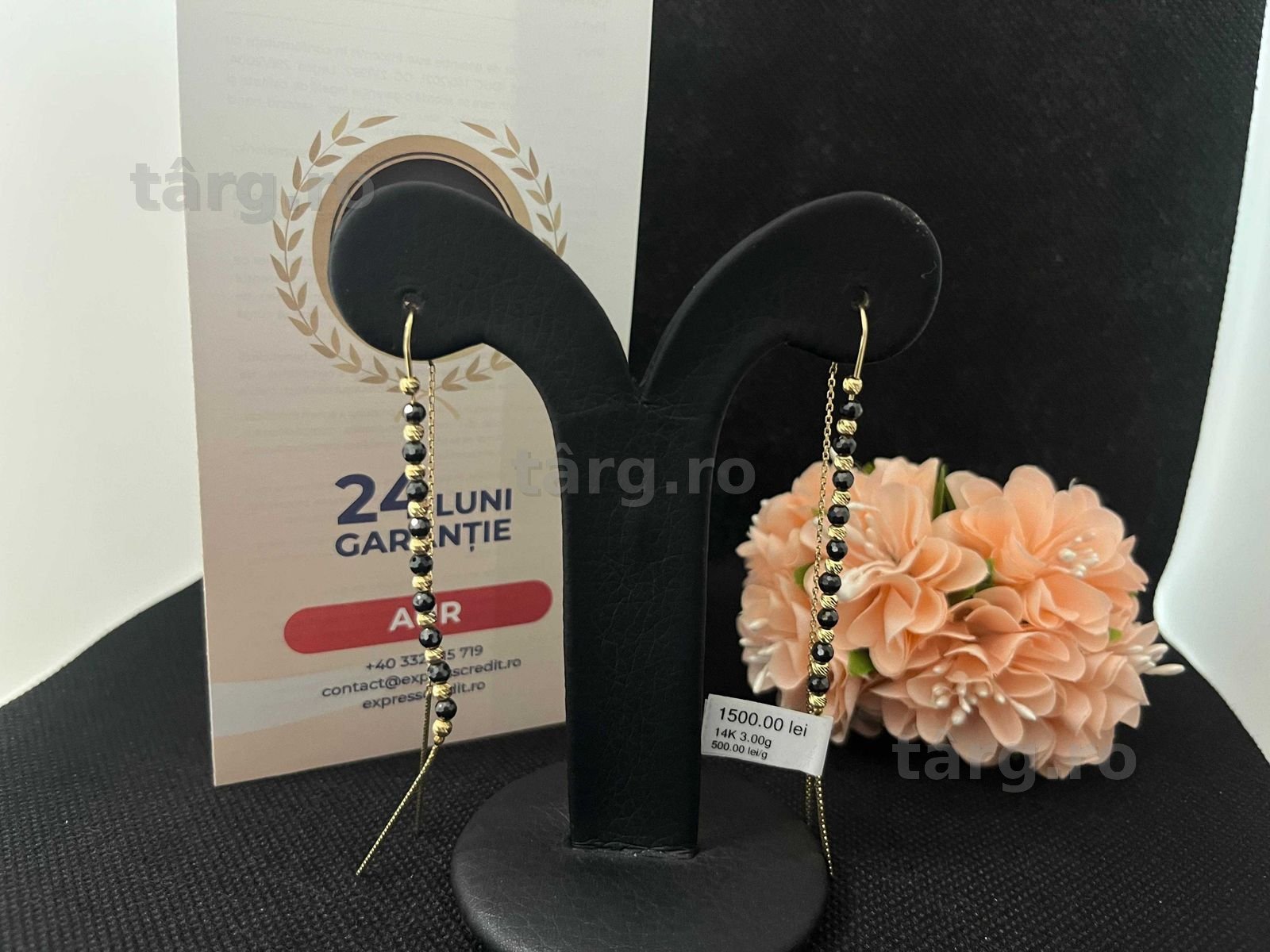 Cercei Aur 14k 3.45g (AG16 Moldova b32910.4)-Garantie 2 ani! 3