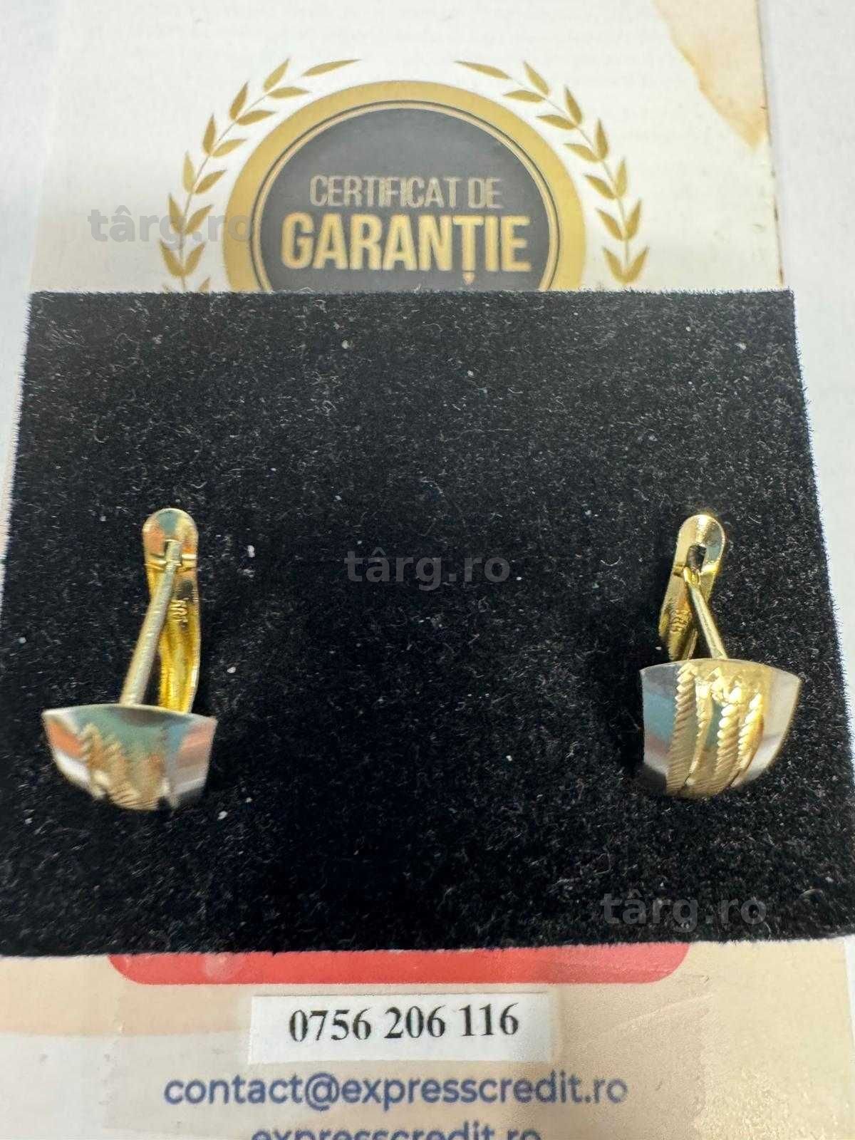 Cercei din aur 14k (69342.1/ 10 Pacurari 1) Garantie 2ani! 3