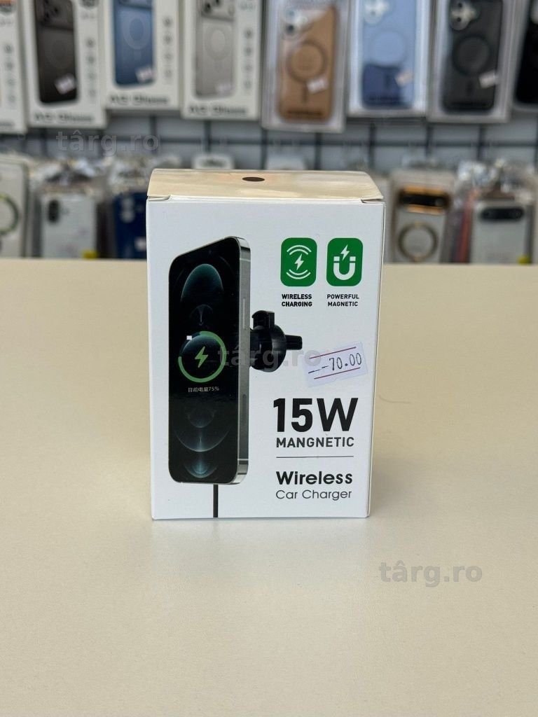 Incarcator wireless rapid si suport auto, 15w